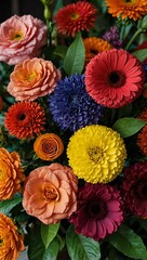 Poster - Vibrant flower display in a lush arrangement.