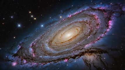Wall Mural - photograph of milky way galaxy from a distant ai gen