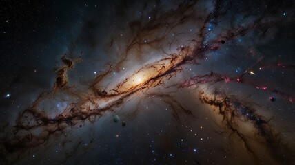 Wall Mural - photograph of milky way galaxy from a distant ai gen