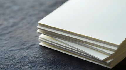 Poster - Stacks of Pristine Blank Index Cards Reflecting Organizational Potential