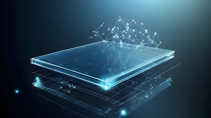 Poster - Transparent Graphene Display Screen   Cutting Edge Technology Flexible and Durable Flat Design