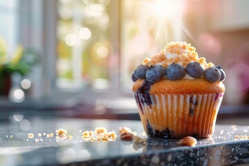 Wall Mural - blueberry_Cupcake_muffin MONA