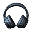© Mustafa - High-quality black over-ear headphones on a transparent background for music lovers and audio enthusiasts