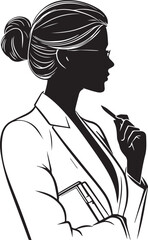 Wall Mural - business woman silhouette vector