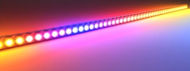 Poster - Vivid Visible Light Spectrum with Multicolored Gradient Bands of Electromagnetic Radiation