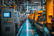 © pakoefoto - Machine in smart factory manufacturing. Ecosystem of machines and software solutions.