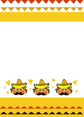 National taco day. Png template for menu mexican cafe, bar,  restaurant, party. Funny Taco character  doodle, traditional Mexican food, vector illustration on transparent background.