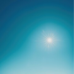 Wall Mural - Bright sun in blue sky