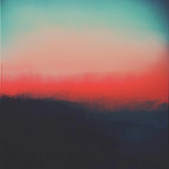 Wall Mural - Red and blue sunset sky