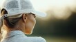 © JoxyAimages - A rear-view image of a person wearing a white cap and casual clothing, outdoors in a green environment, with the blurred background giving a bokeh effect under natural light.