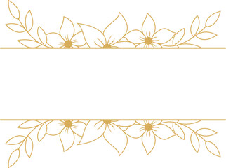 Wall Mural - Floral Vintage Text Border