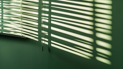 Wall Mural - Light streams through blinds