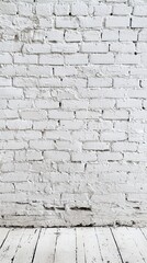 Poster - White brick wall and floor