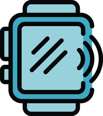 Poster - Smart watch sending out signal icon in modern filled outline style, suitable for website, mobile app, and presentation