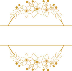 Wall Mural - Floral Vintage Text Border