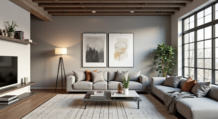 Wall Mural - modern living room