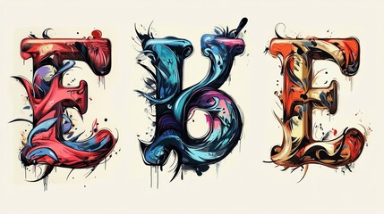 This is a collection of different styles of the letter 