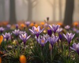 spring crocus flowers