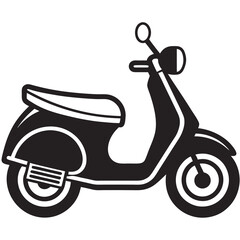 Wall Mural - illustration of a motorcycle scooter