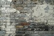 © ibhonk - Weathered Brick Wall with Peeling White Paint