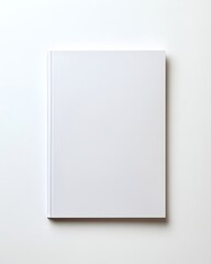 Poster - Clean White Notepad with Sharp Edges on Pristine Studio Background