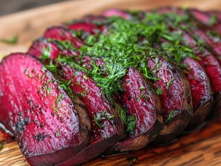 Poster - beets on wooden table