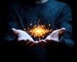 © Ai-Pixel - Hands holding a glowing burst of energy, symbolizing creativity and innovation.