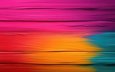 Poster - Colorful abstract paint strokes on a canvas, vibrant shades blending together.