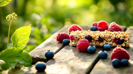 Enjoying Healthy Snacks with Berries in Nature