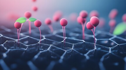Poster - Emerging Nanotech Graphene and Carbon Nanotube Growth Illustrating Advanced Material Science