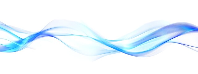 Poster - Flowing Blue Light Wave Abstract
