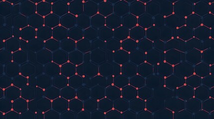 Poster - graphene s atomic lattice hexagonal structure flat design