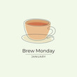 © Telkraf.id - Brew Monday vector design template good for celebration usage. Brew Monday design. continuous line drawing. eps 10.