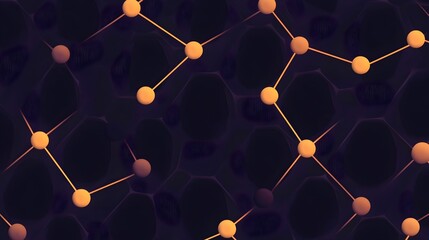 Poster - graphene sheet with flat design pattern of carbon atoms arrangement