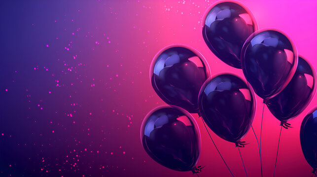Black Friday Sale Poster with black balloons