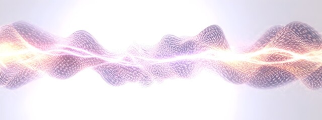 Poster - light wave interference pattern vibrant 3d rendered digital abstract