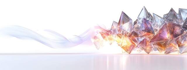Poster - Luminous Photonic Crystal 3D Rendered Light Wave Interaction with Radiant Geometric Structures