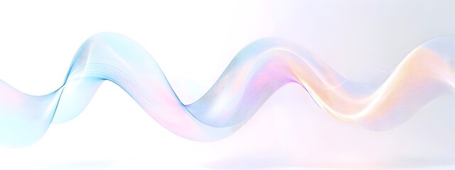 Poster - luminous wave of frequency doubling captivating 3d rendered light wave undergoing frequency