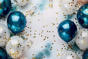 Wall Mural - celebratory balloons for birthdays add a festive touch.