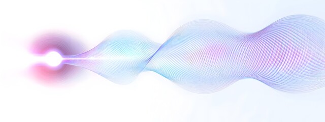 Poster - Mesmerizing Laser Light Wave A Coherent Fluid Digital Artwork with Vibrant Colors and Ethereal