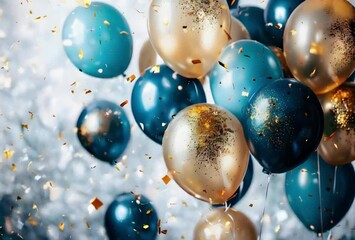 Wall Mural - celebratory balloons for birthdays add a festive touch.