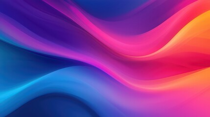 Wall Mural - Vibrant Abstract Gradient Background with Smooth Colorful Waves in Blue, Pink, and Purple Hues