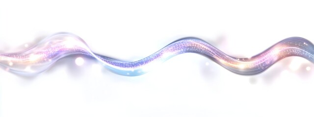 Poster - Mesmerizing Light Wave with Optical Feedback Mechanism on White Background