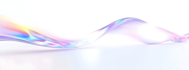 Poster - Mesmerizing Light Waves Showcasing Chromatic in Vibrant 3D Rendering