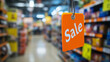© Volha - Price tag with text Sale, Clearance aisle, Sales, Discounts, Black Friday, Shopping spree, Flash sales, Discounted items, In-store promotion