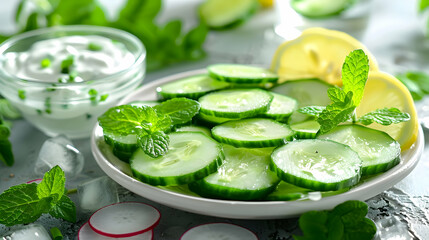 Refreshing Cucumber and Mint Salad Recipe Healthy Summer Food