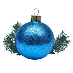 Wall Mural - blue christmas ball