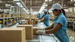 © Itsaraporn - Workers packaging products for shipment in a well-organized production line, ensuring timely distribution