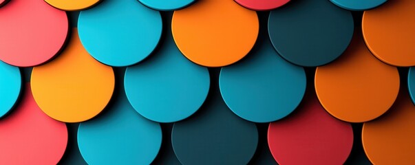 Poster - Abstract Colorful Circles Pattern.