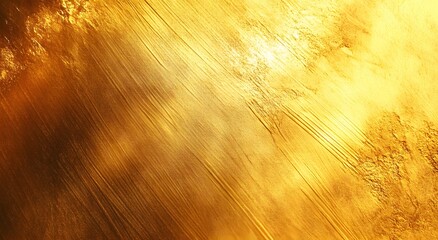 Poster - Abstract yellow background with golden shiny wall texture. Yellow wall background, golden background with abstract texture, The concept of Beautiful Luxury and Elegant golden metallic space for text